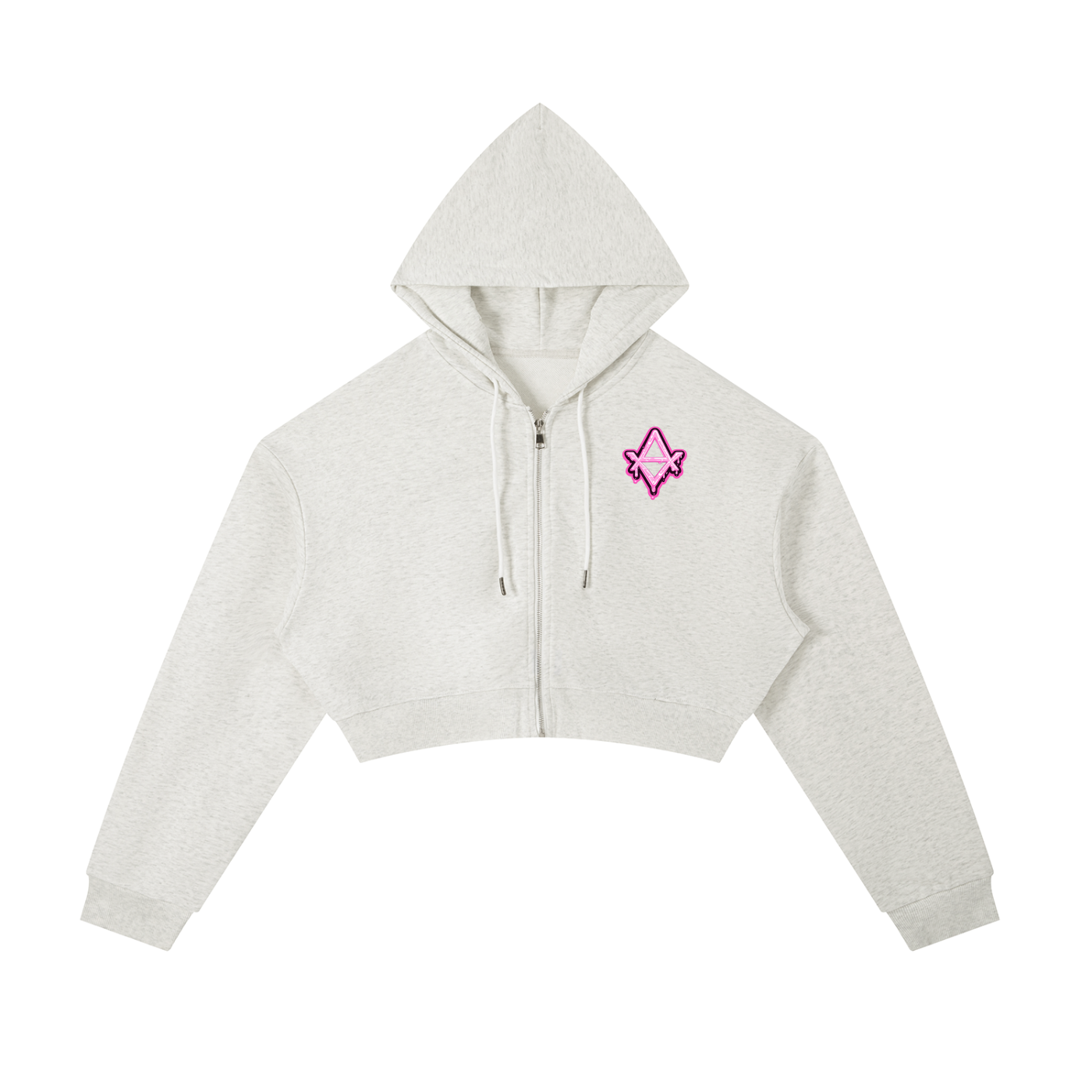 Essential Cropped Zip-Up Hoodie