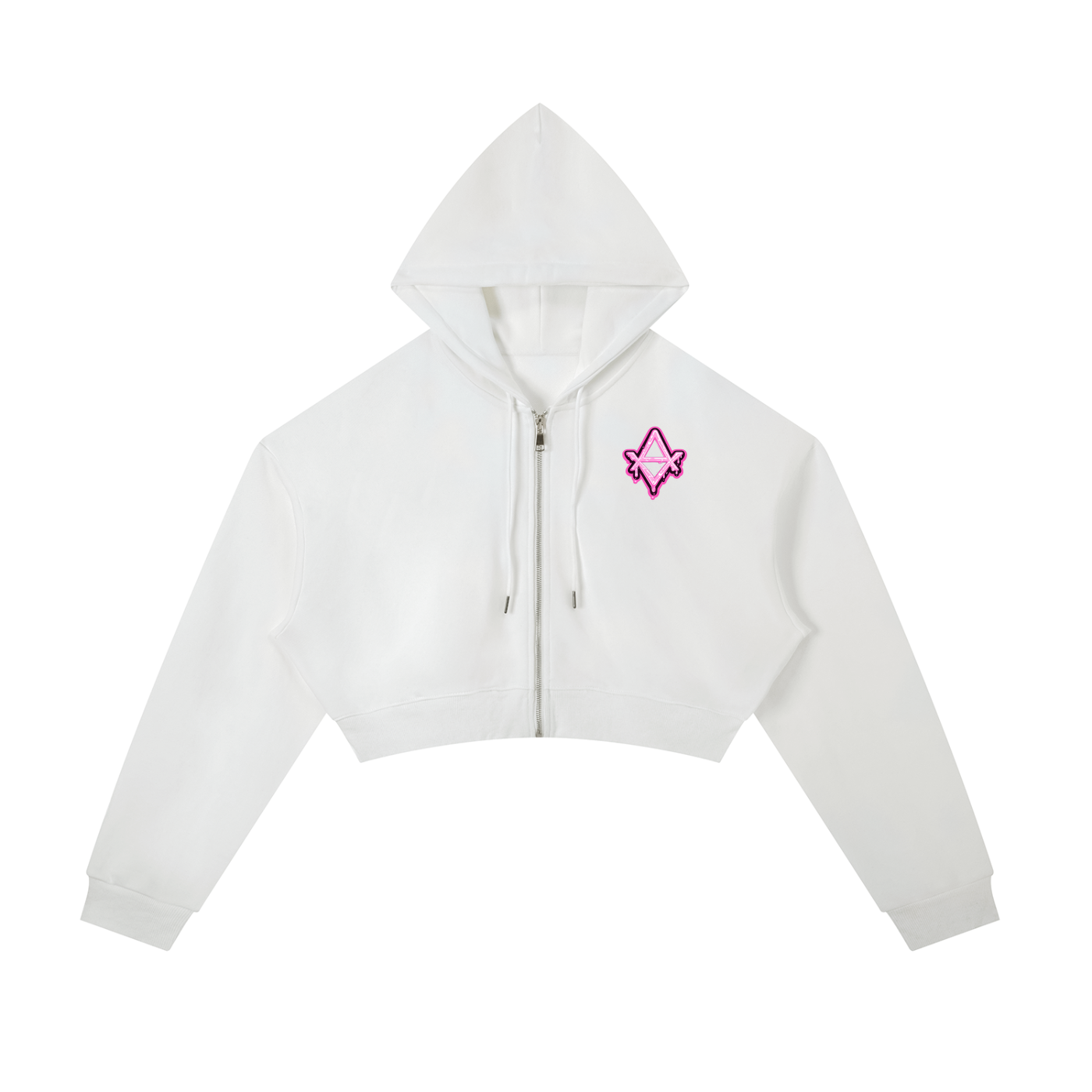 Essential Cropped Zip-Up Hoodie