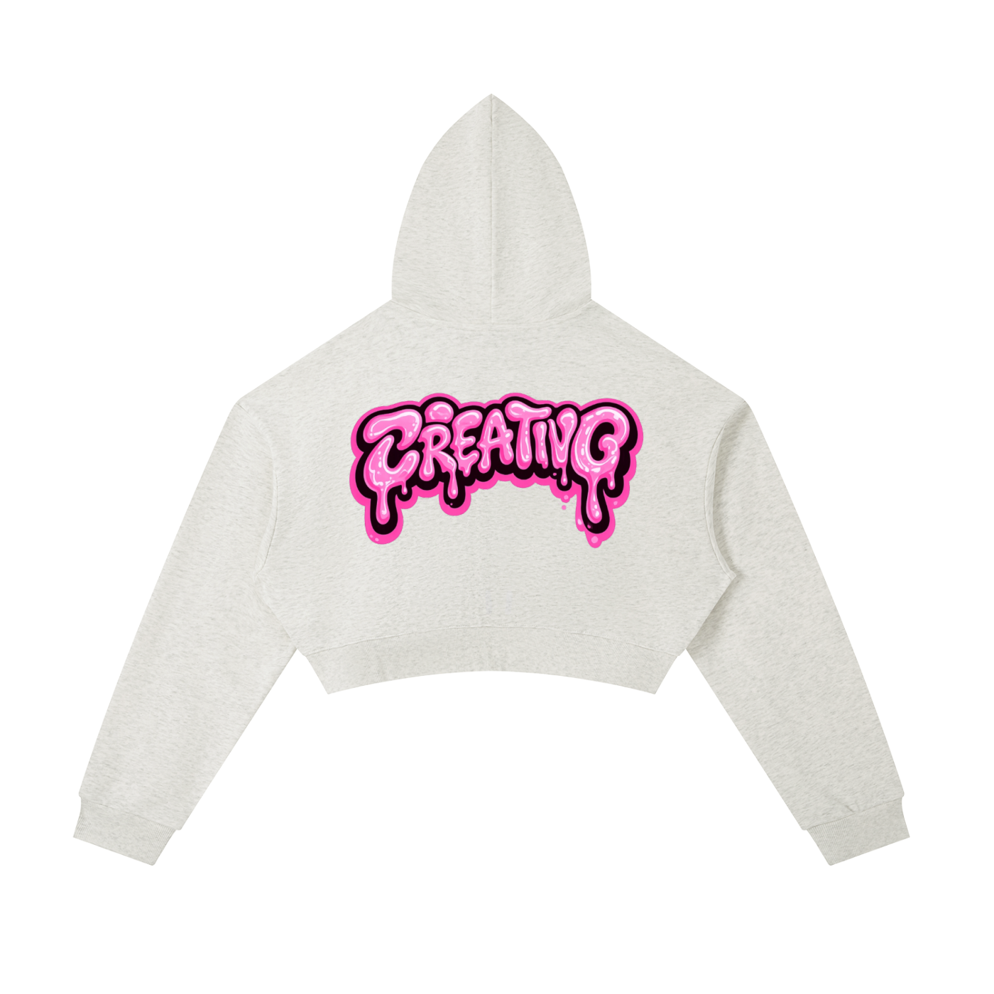 Essential Cropped Zip-Up Hoodie