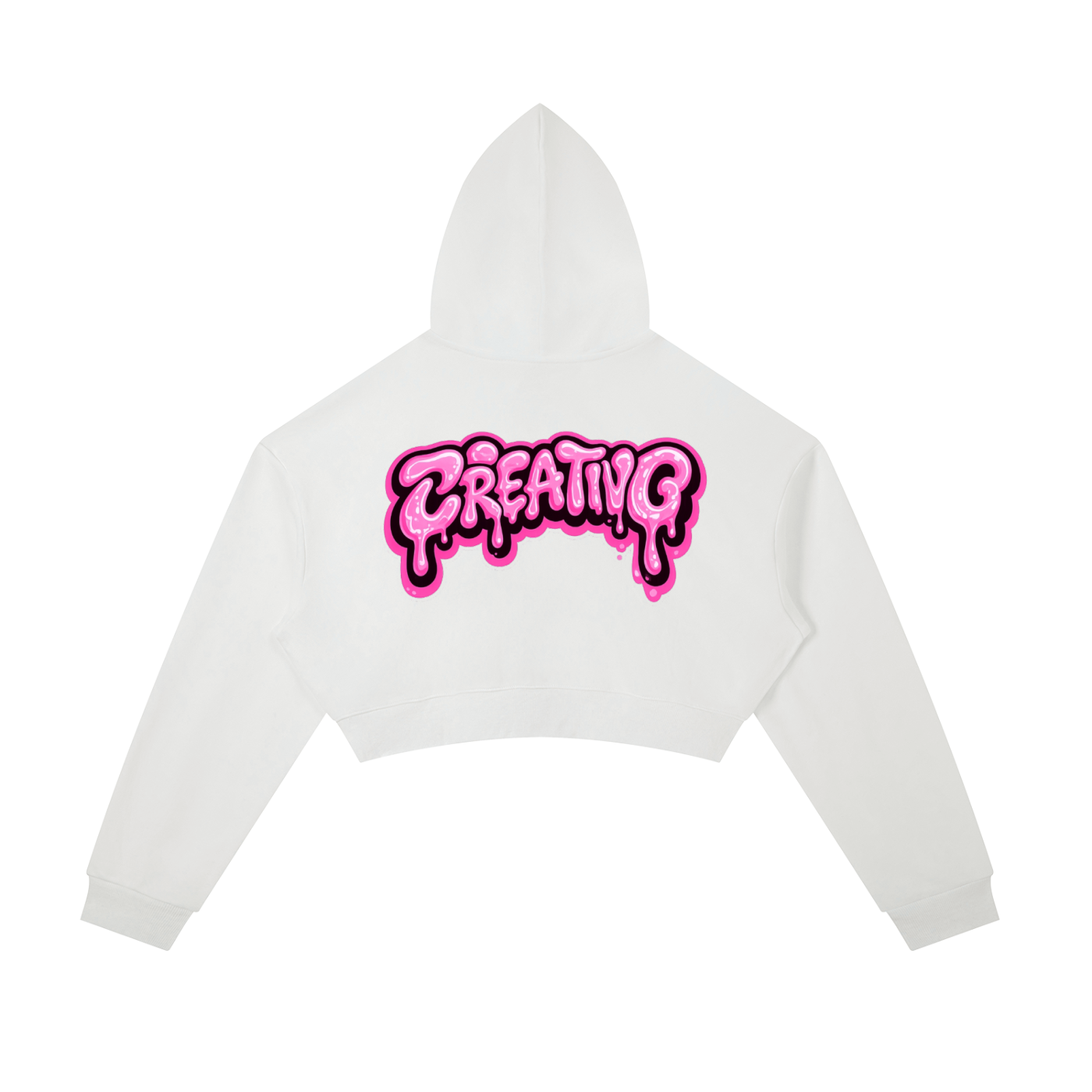 Essential Cropped Zip-Up Hoodie