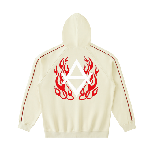 Contrast Piping Raglan Hoodie